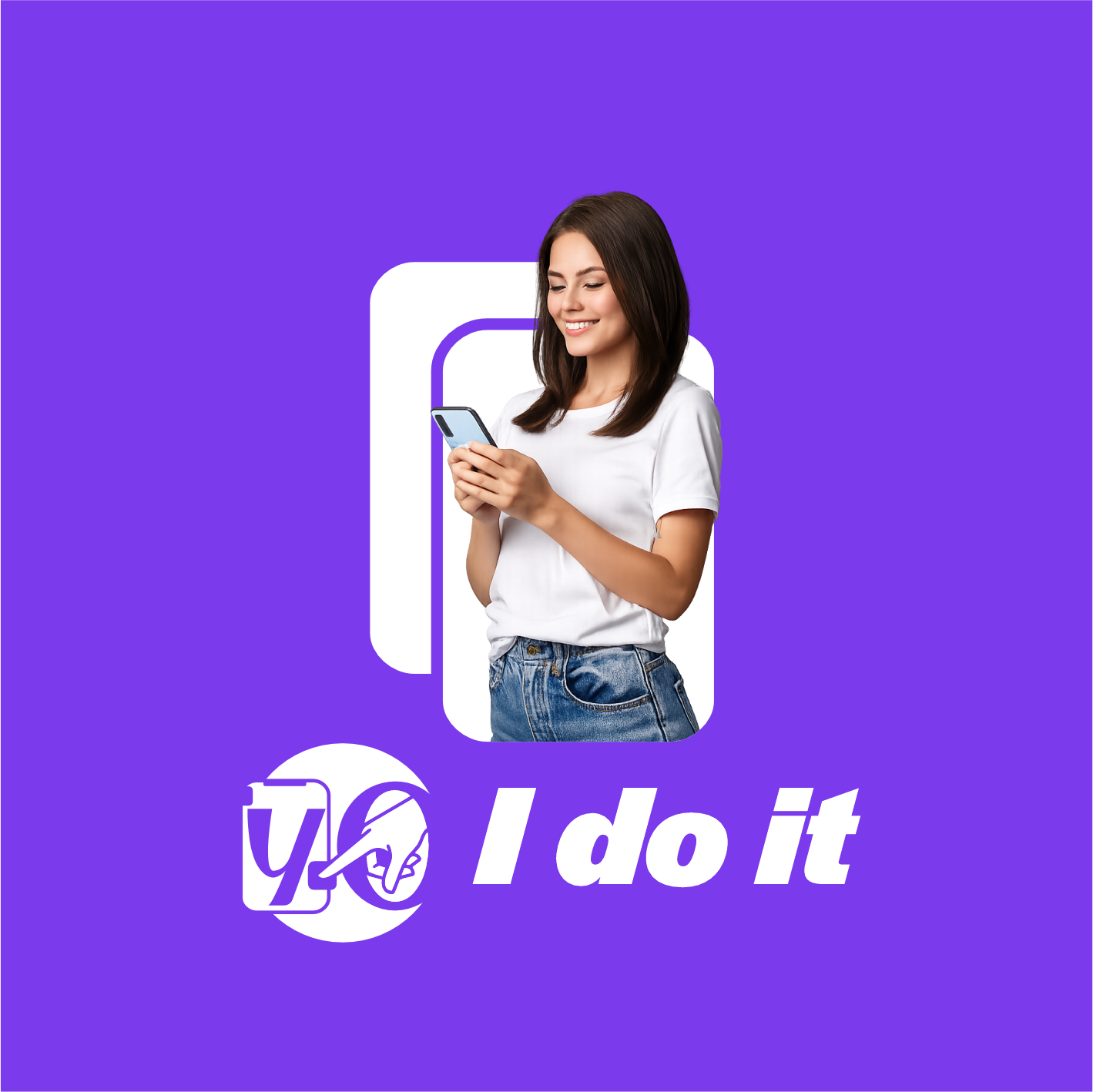I do it — Person using a phone